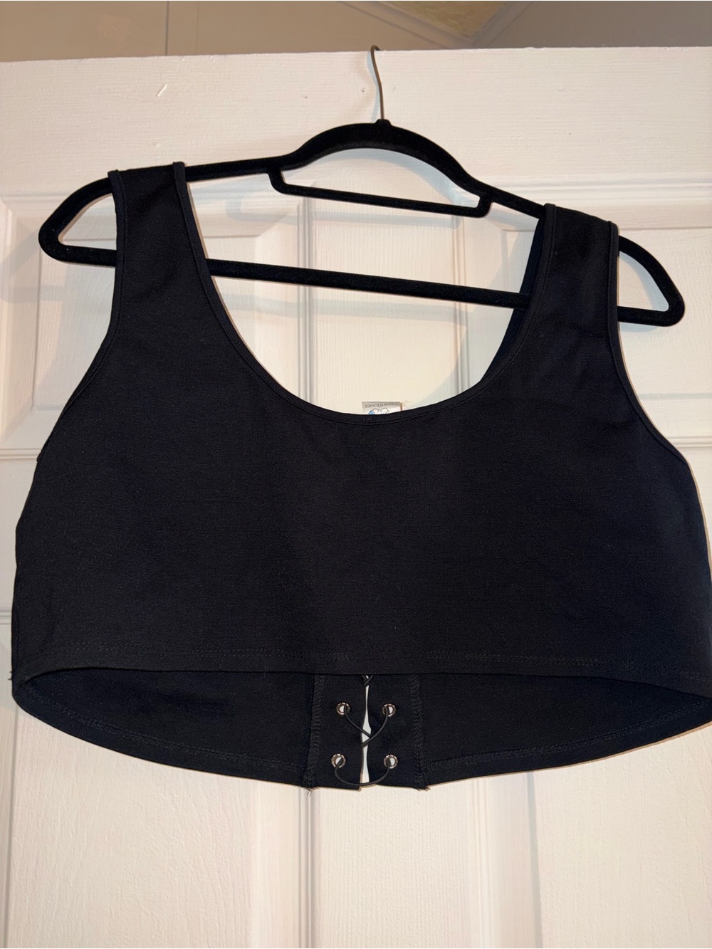 iHeartRaves Black Lace-Up Crop Top - Picture 4 of 5